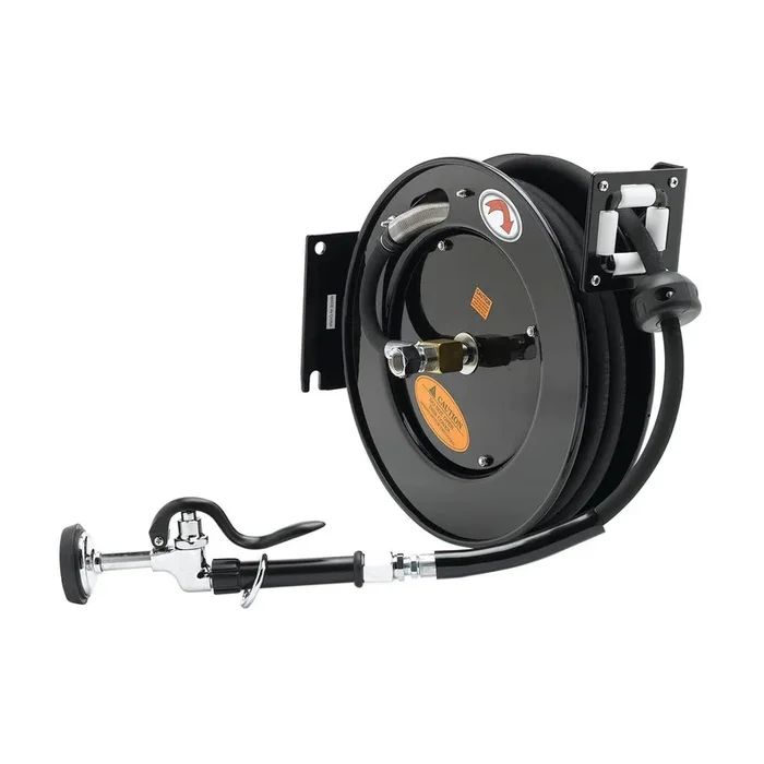 T&S Brass 5HR-232-01-A Hose Reel, Open, Powder Coated Steel, 35′ x 3/8