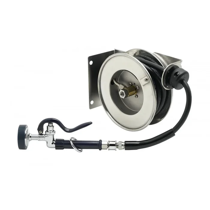 T&S Brass B-7102-01 Hose Reel, Open, Stainless Steel, 3/8