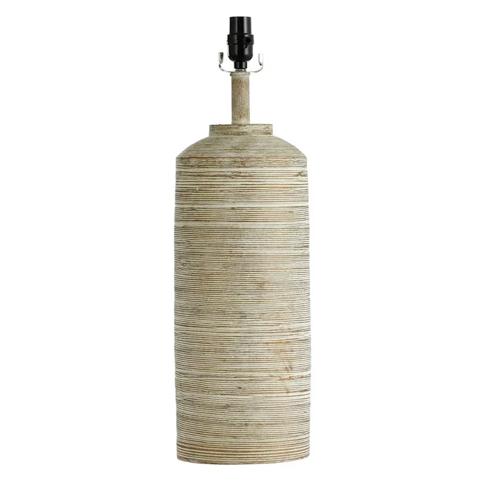 Tan & White Large Table Lamp Base, 24.5″