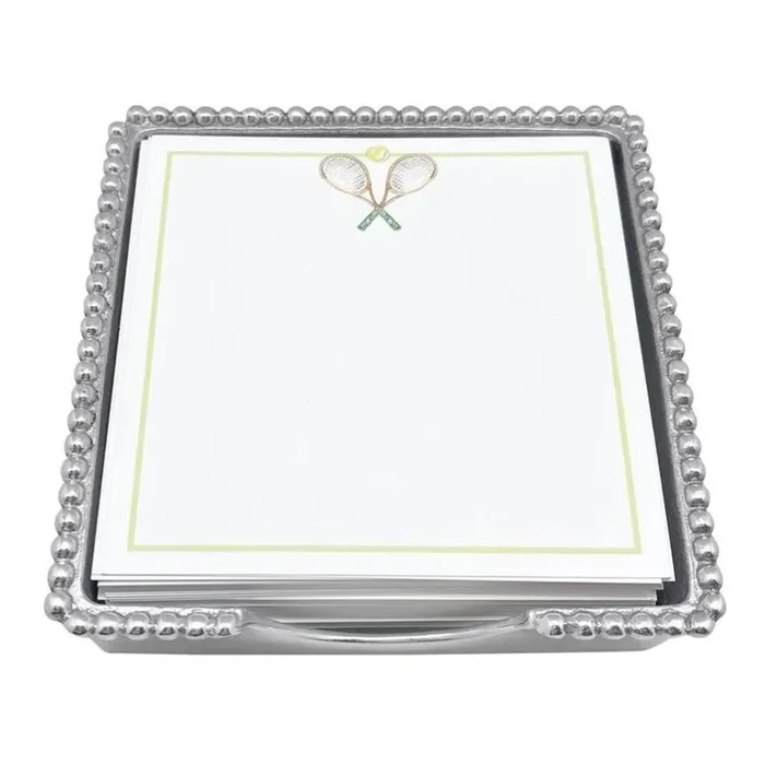 Tennis Beaded Note Pad Set by Mariposa