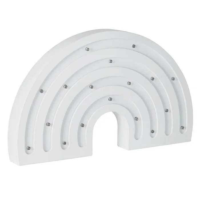 Tiny Dreamers White Wooden Rainbow Decor, 11″