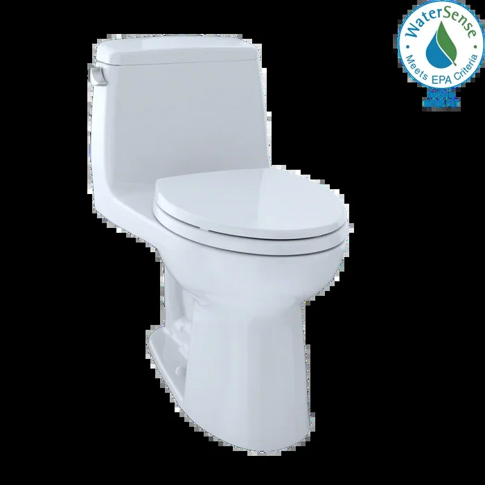 TOTO Eco UltraMax One-Piece Elongated 1.28 GPF ADA Compliant Toilet with Right-Hand Trip Lever, Cotton White MS854114ELR#01