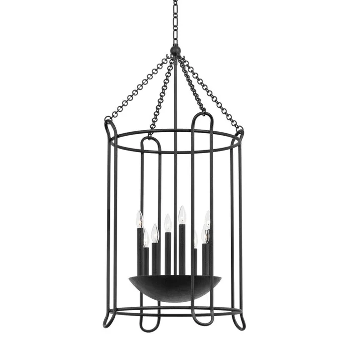 Troy Lighting – F4625-BI – Eight Light Lantern – Lassen – Black Iron – F4625BI