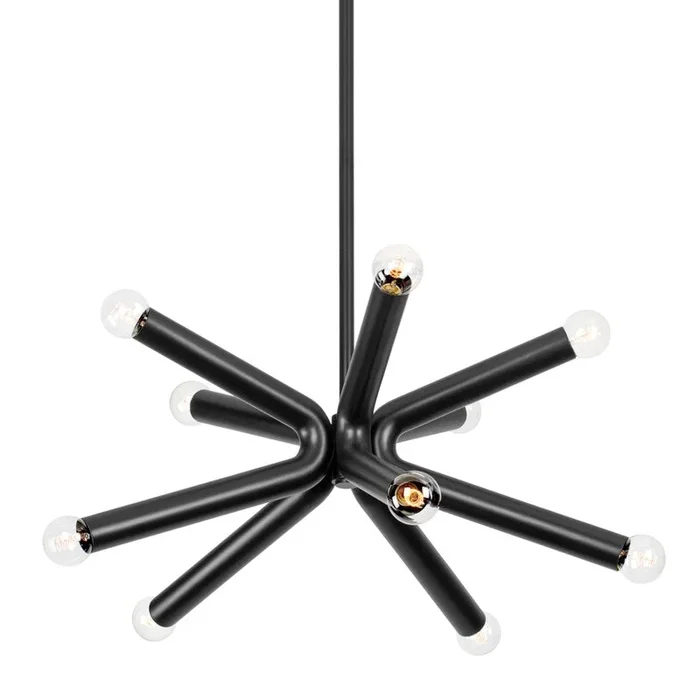 Troy Lighting – F6145-SBK – Ten Light Chandelier – Dash – Soft Black – F6145SBK