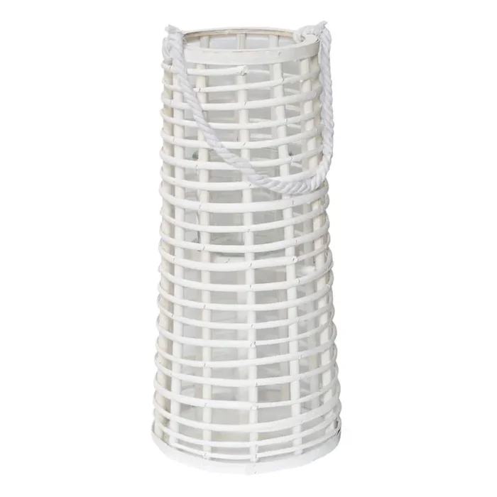 Ty Pennington White Willow Glass Lantern, 16″