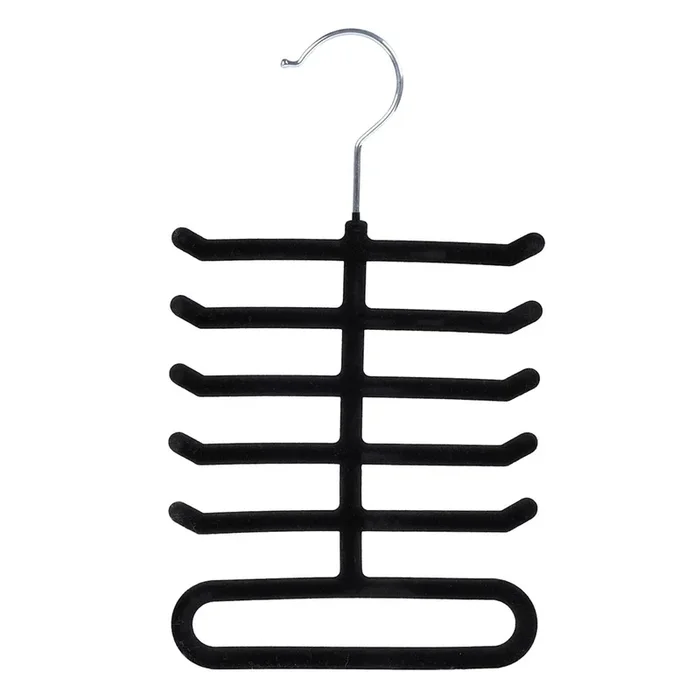 Velvet Tie Hanger, Black