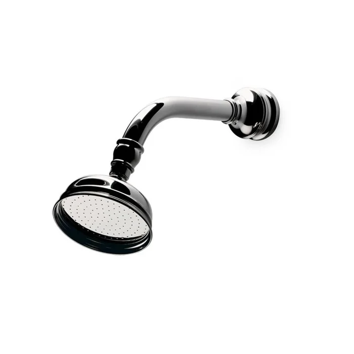 Waterworks Etoile Wall Mounted 4 1/2 ” Shower Rose, Arm and Flange in Chrome