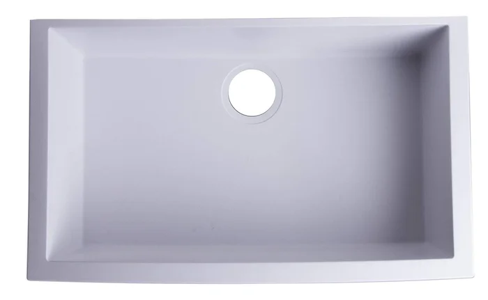 White 30 ” Undermount Single Bowl Granite Composite Kitchen Sink