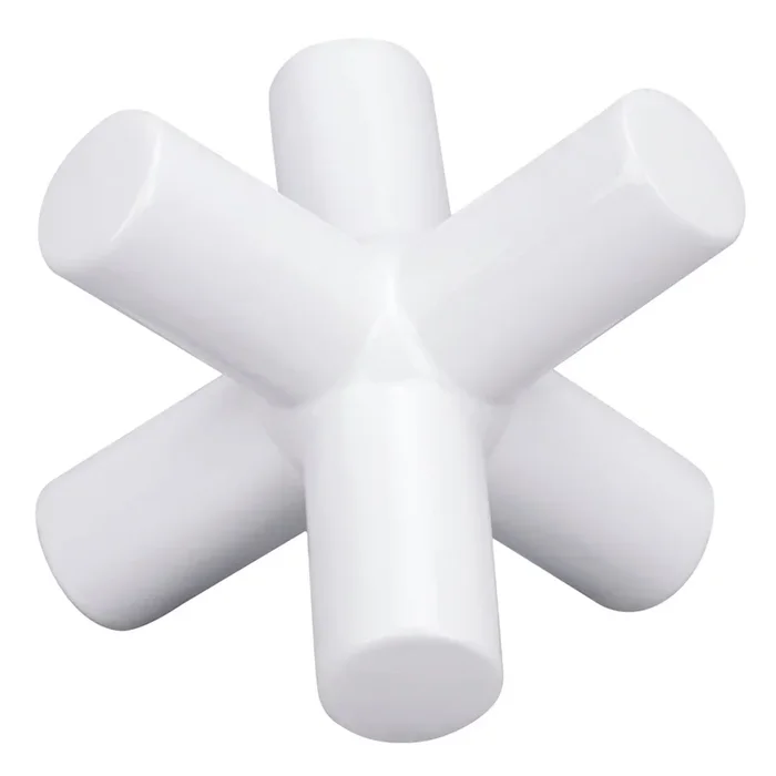 White Ceramic Jack Decor, 7″