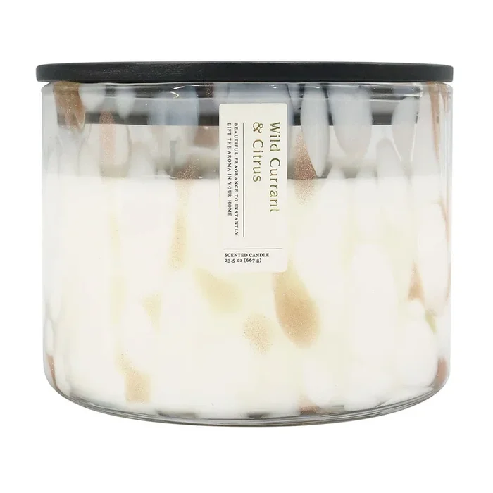 Wild Currant & Citrus Scented Confetti Glass Jar Candle, 23.5oz