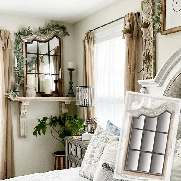 Wood Arch Mirror | Multi Wood Arch Mirror – Decor Steals