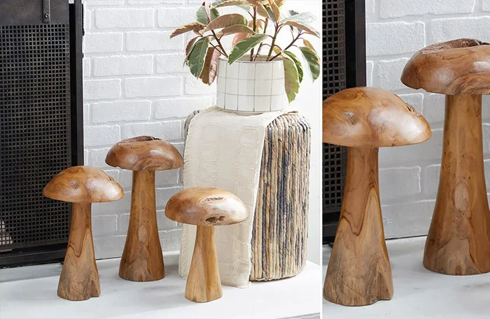 Wooden Mushroom Decor – Decor Steals