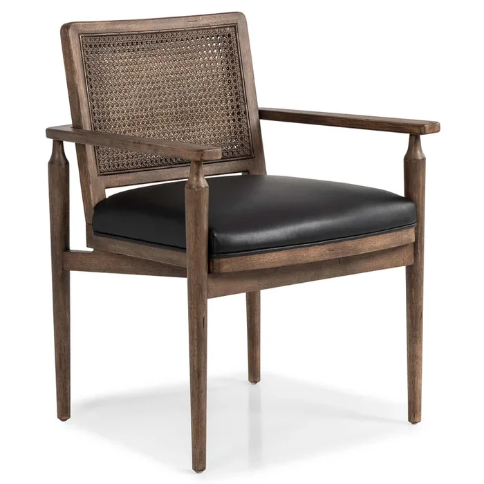 Xavier Dining Arm Chair, Carson Black by Four Hands