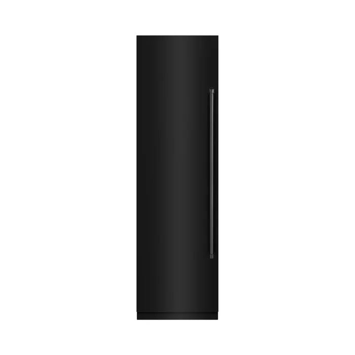 ZLINE 24″ 12.4 cu. ft. Column Freezer in Black Stainless Steel with Graphite Gray Interior, RCFV-BS-24